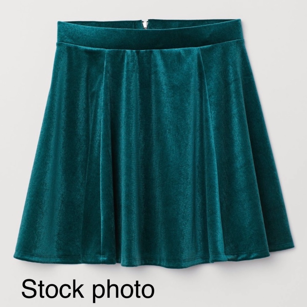 H&M Divided Skater Skirt Green Large